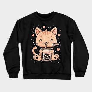 Cat's Boba Wonders Crewneck Sweatshirt